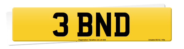 Registration number 3 BND